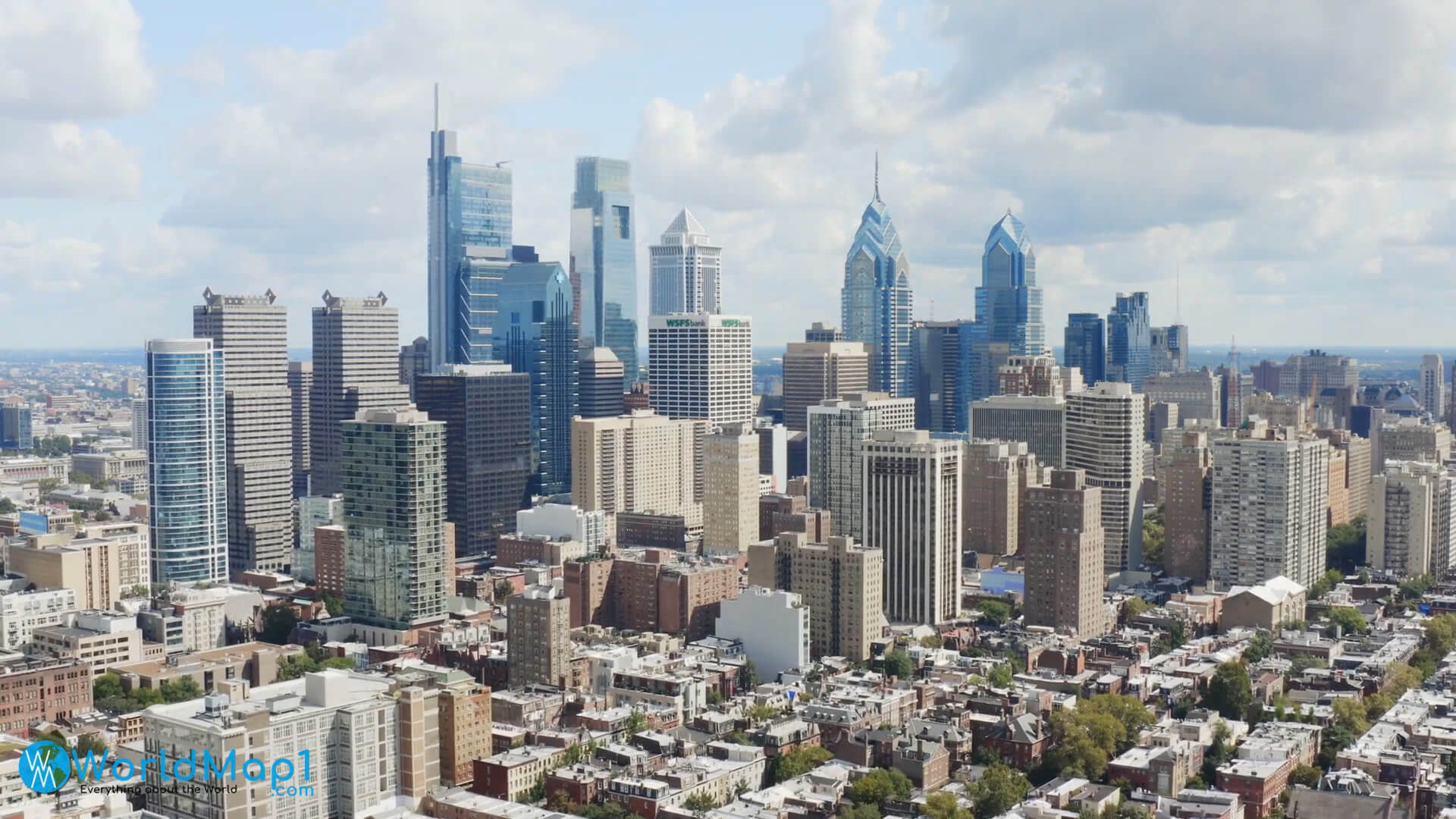 Philadelphia City Center Pennsylvania Aerial View